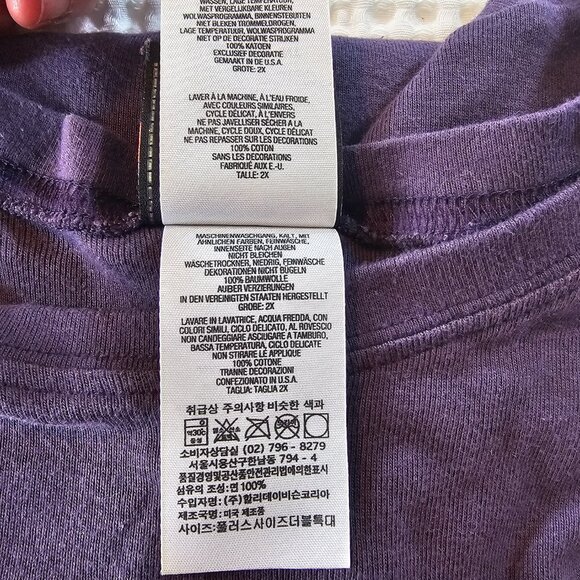 Harley Davidson Womens Bling Purple Long Sleeve Tee Shirt Size 2X tshirt - Picture 10 of 16